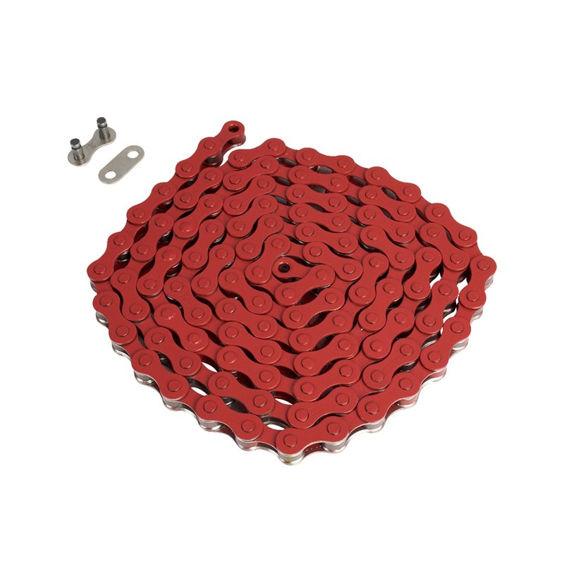 KMC Chain 1 Speed 1/2 x 1/8 112L Red S1 KMC Chain 1 Speed 1/2 x 1/8 112L Red S1