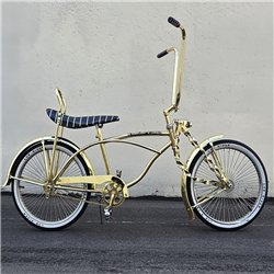 20" Street Lowrider Classic 72 Spoke Bicycle Gold/Chrome SL-310