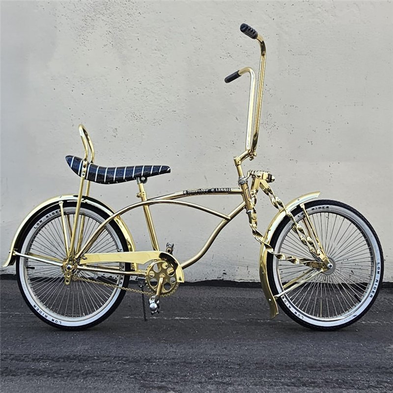 20" Street Lowrider Classic 72 Spoke Bicycle Gold/Chrome SL-310