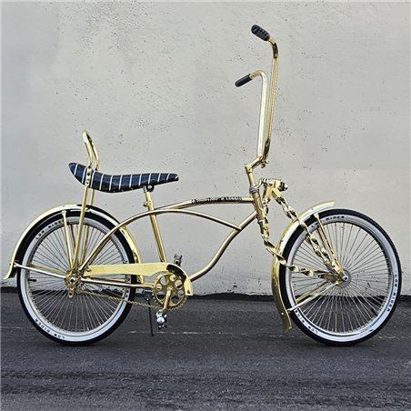 20" Street Lowrider Classic 72 Spoke Bicycle Gold/Chrome SL-310