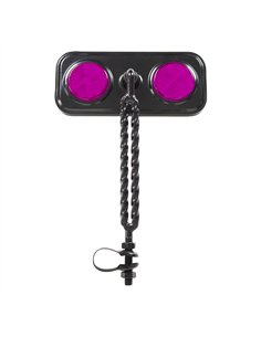Mirror Rectangle Double Square Twisted Black/Purple Reflectors