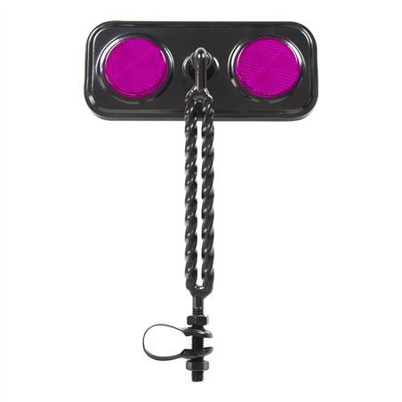 Mirror Rectangle Double Square Twisted Black/Purple Reflectors