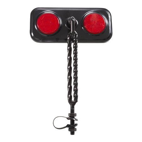 Mirror Rectangle Double Square Twisted Black/Red Reflectors