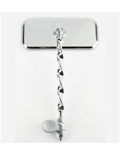 Mirror Rectangle Flat Twisted All Chrome