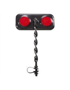 Mirror Rectangle Flat Twisted Black/Red Reflectors