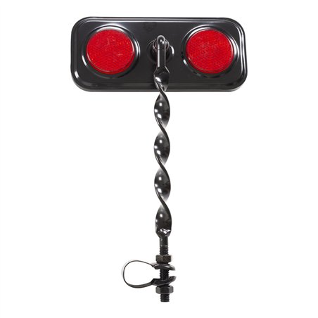 Mirror Rectangle Flat Twisted Black/Red Reflectors