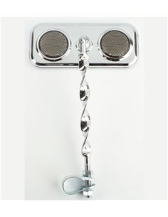 Mirror Rectangle Flat Twisted Chrome/Black Reflectors