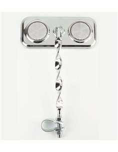 Mirror Rectangle Flat Twisted Chrome/Clear Reflectors