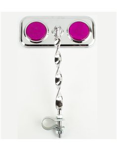 Mirror Rectangle Flat Twisted Chrome/Purple Reflectors