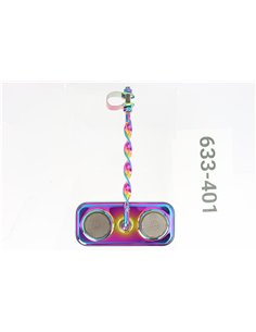 Mirror Rectangle Flat Twisted Neo Chrome/Black Reflectors