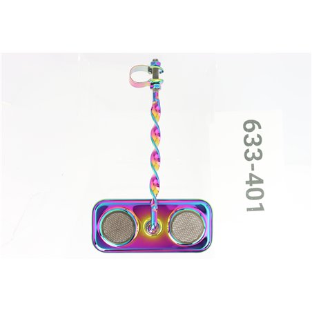 Mirror Rectangle Flat Twisted Neo Chrome/Black Reflectors