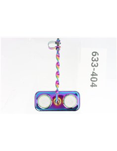 Mirror Rectangle Flat Twisted Neo Chrome/Clear Reflectors