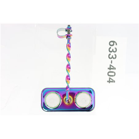 Mirror Rectangle Flat Twisted Neo Chrome/Clear Reflectors