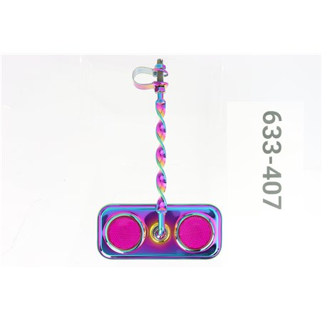 Mirror Rectangle Flat Twisted Neo Chrome/Purple Reflectors