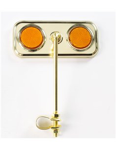 Mirror Rectangle Gold/Amber Reflectors