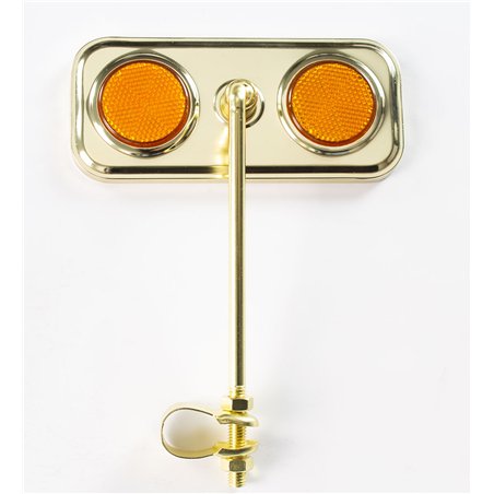 Mirror Rectangle Gold/Amber Reflectors