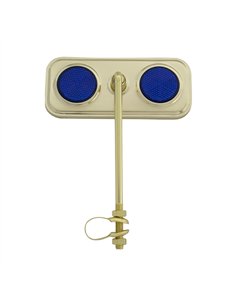 Mirror Rectangle Gold/Blue Reflectors