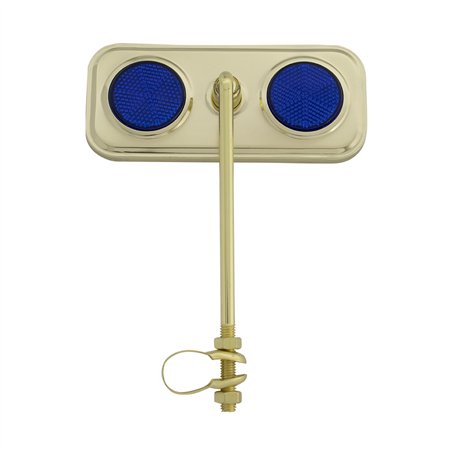 Mirror Rectangle Gold/Blue Reflectors
