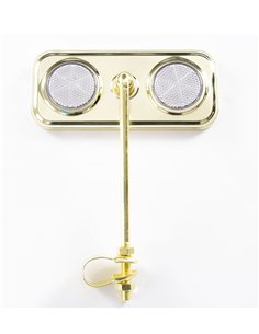 Mirror Rectangle Gold/Clear Reflectors