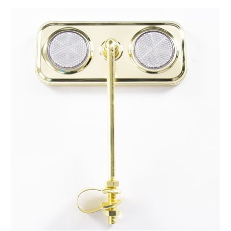Mirror Rectangle Gold/Clear Reflectors