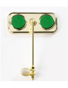 Mirror Rectangle Gold/Green Reflectors