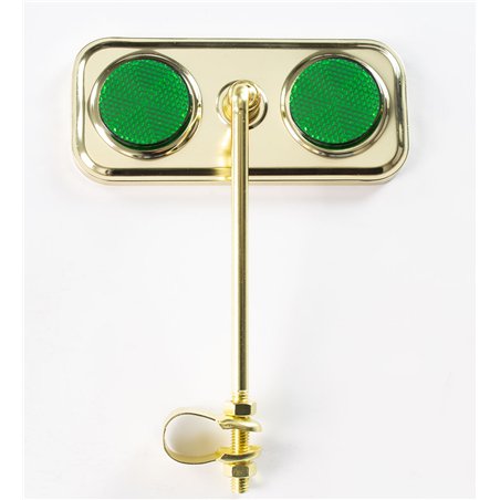 Mirror Rectangle Gold/Green Reflectors