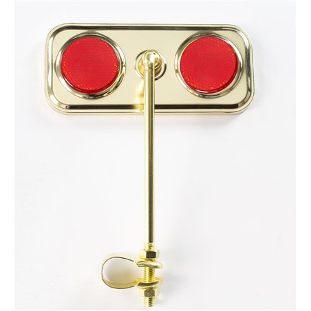 Mirror Rectangle Gold/Red Reflectors