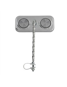 Mirror Rectangle Square Twisted Chrome/Clear Reflectors