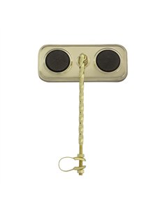 Mirror Rectangle Square Twisted Gold/Black Reflectors