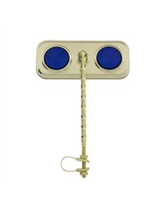 Mirror Rectangle Square Twisted Gold/Blue Reflectors