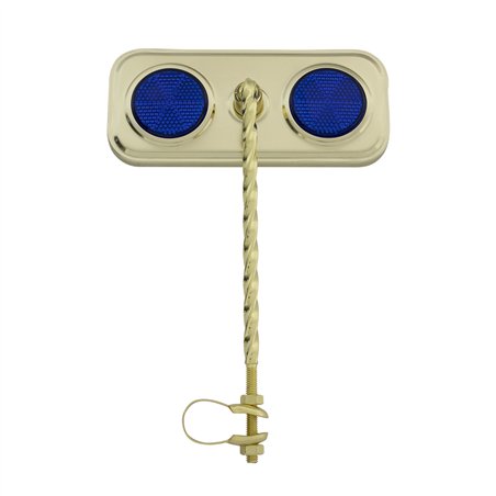 Mirror Rectangle Square Twisted Gold/Blue Reflectors