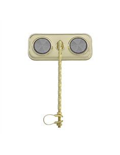 Mirror Rectangle Square Twisted Gold/Clear Reflectors