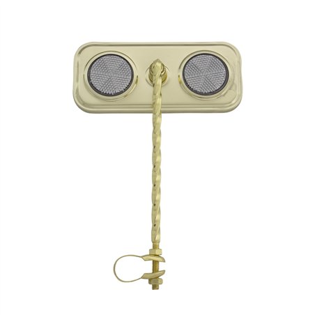 Mirror Rectangle Square Twisted Gold/Clear Reflectors