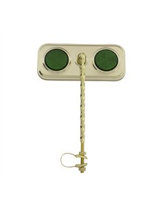 Mirror Rectangle Square Twisted Gold/Green Reflectors