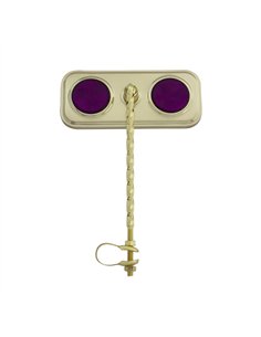 Mirror Rectangle Square Twisted Gold/Purple Reflectors