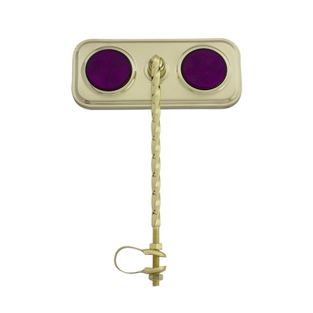 Mirror Rectangle Square Twisted Gold/Purple Reflectors