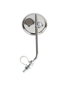 Mirror Round Chrome/Black Reflector