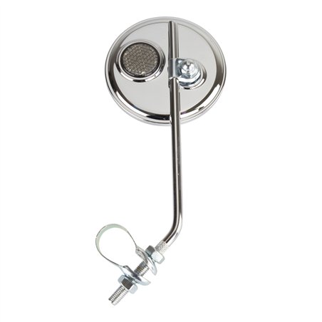 Mirror Round Chrome/Black Reflector