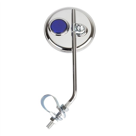 Mirror Round Chrome/Blue Reflector