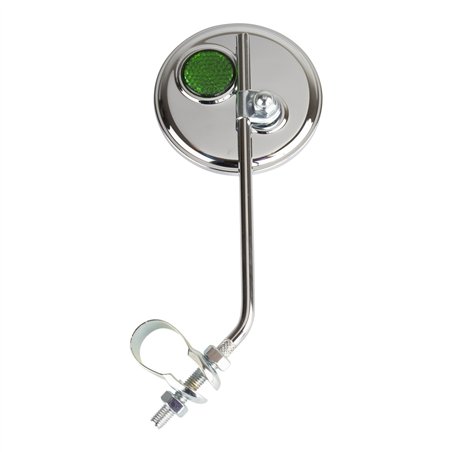 Mirror Round Chrome/Green Reflector