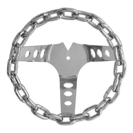 Lowrider Bike Steering Wheel Chain Chrome
