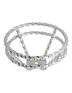 Steering Wheel Double Square Twisted 8" Chrome