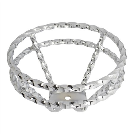 Steering Wheel Double Square Twisted 8" Chrome