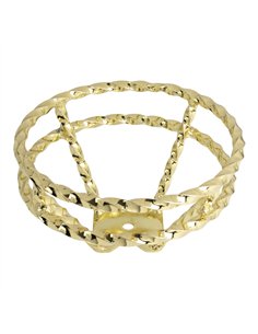 Steering Wheel Double Square Twisted 8" Gold