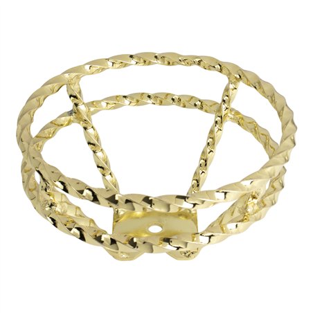 Steering Wheel Double Square Twisted 8" Gold