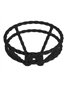Steering Wheel Double Square Twisted 8" Black