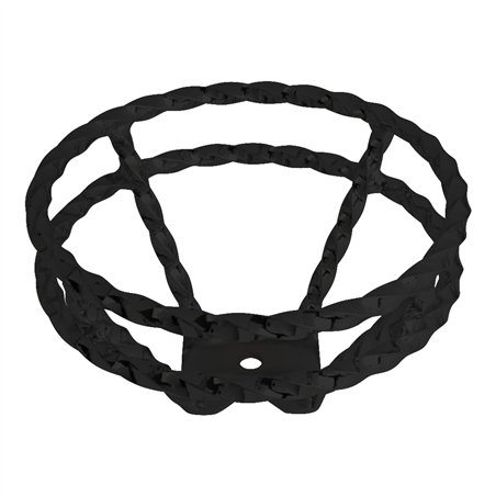 Steering Wheel Double Square Twisted 8" Black