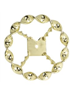 Steering Wheel Flat Twisted Gold