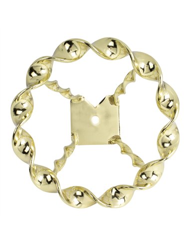 Steering Wheel Flat Twisted Gold