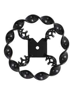 Steering Wheel Flat Twisted w/Cage Black